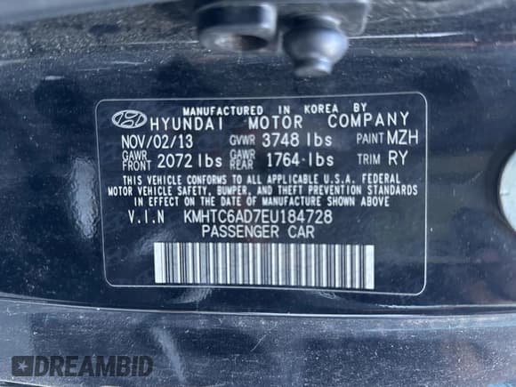 ✅ 2014 Hyundai Veloster • VIN: KMHTC6AD7EU184728 • Lot: 88989725. Wystawiony na Copart z przebiegiem 95 191 mil. Bezpłatny archiwum sprzedaży aukcyjnych z USA i szczegółowy raport historii pojazdu na DreamBid. Zdjęcie 10.