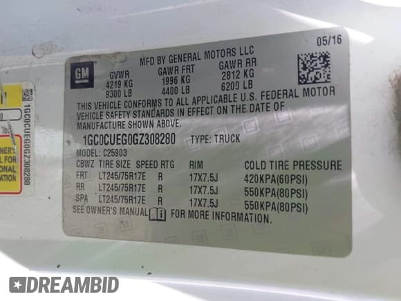 ✅ 2016 Chevrolet Silverado 2500HD Work Truck • VIN: 1GC0CUEG0GZ308280 • Lot: 42516139. Wystawiony na IAAI z przebiegiem 163 663 mil. Bezpłatny archiwum sprzedaży aukcyjnych z USA i szczegółowy raport historii pojazdu na DreamBid. Zdjęcie 9.
