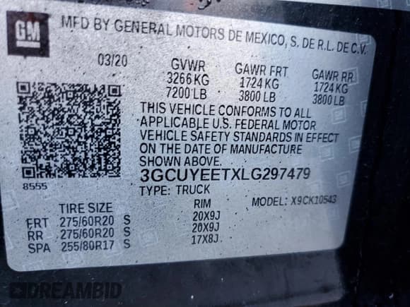 ✅ 2020 Chevrolet Silverado 1500 RST • VIN: 3GCUYEETXLG297479 • Лот: 81387915. Опубликован ранее на Copart с пробегом Не указан. Бесплатный доступ к архиву аукционных продаж из США и подробный отчёт об истории автомобиля на DreamBid. Изображение 13.