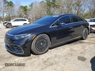 ✅ 2023 Mercedes-Benz EQS 450 • VIN: W1KCG2EB2PA035812 • Лот: 46468554. Опубликован ранее на Copart с пробегом 6 696 миль. Бесплатный доступ к архиву аукционных продаж из США и подробный отчёт об истории автомобиля на DreamBid. Изображение 1.