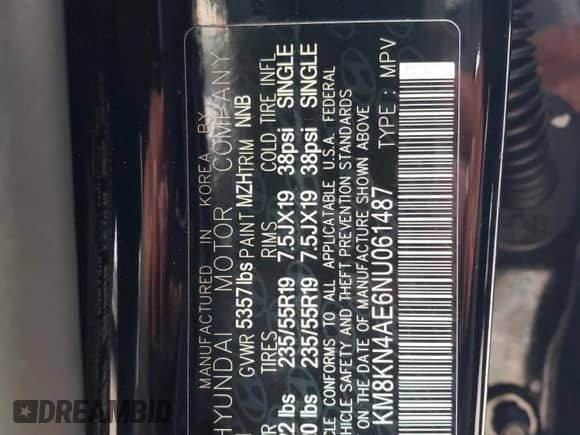 2022 Hyundai Ioniq 5 SEL z VIN KM8KN4AE6NU061487, wystawiony jako Copart lot #81507633 z przebiegiem 9 737 mil mil oraz . Historia ofert i sprzedaży dostępna na DreamBid. Obrazek 12.