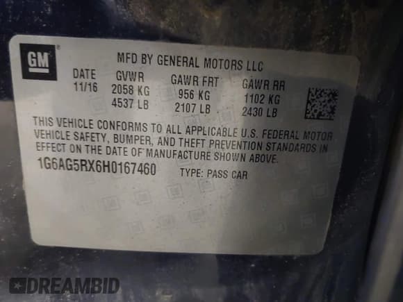 ✅ 2017 Cadillac ATS AWD • VIN: 1G6AG5RX6H0167460 • Lot: 43223305. Wystawiony na IAAI z przebiegiem 88 466 mil. Bezpłatny archiwum sprzedaży aukcyjnych z USA i szczegółowy raport historii pojazdu na DreamBid. Zdjęcie 9.