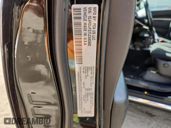 ✅ 2020 Dodge Durango Pursuit • VIN: 1C4RDJFG7LC443402 • Lot: 69918995. Wystawiony na Copart z przebiegiem 35 096 mil. Bezpłatny archiwum sprzedaży aukcyjnych z USA i szczegółowy raport historii pojazdu na DreamBid. Zdjęcie 13.