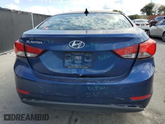 ✅ 2015 Hyundai Elantra SE • VIN: 5NPDH4AE4FH554939 • Lot: 91029465. Listed on Copart with 168,600 mi. Free auction sales archive from the USA and detailed vehicle history report at DreamBid. Image 6.