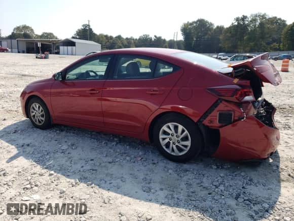2020 Hyundai Elantra SE with VIN KMHD74LFXLU080341, listed as a Copart auction lot 81071985 with 42,038 mi miles and Salvage title. Bid and sale history available at DreamBid. Image 2.