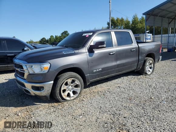 ✅ 2019 Ram 1500 Big Horn • VIN: 1C6SRFFT5KN648269 • Lot: 87195825. Listed on Copart with 76,489 mi. Free auction sales archive from the USA and detailed vehicle history report at DreamBid. Image 1.