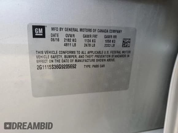 ✅ 2016 Chevrolet Impala LT • VIN: 2G1115S36G9205692 • Lot: 80123905. Wystawiony na Copart z przebiegiem 219 270 mil. Bezpłatny archiwum sprzedaży aukcyjnych z USA i szczegółowy raport historii pojazdu na DreamBid. Zdjęcie 12.