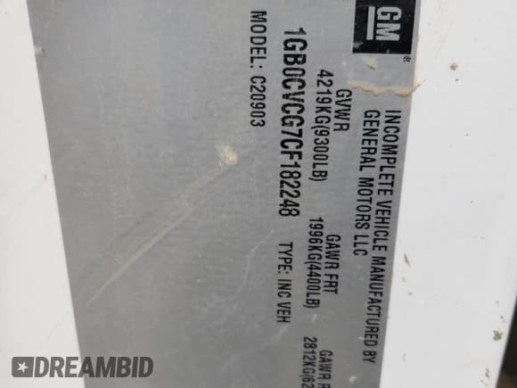 ✅ 2012 Chevrolet Silverado 2500HD Work Truck • VIN: 1GB0CVCG7CF182248 • Lot: 63441255. Wystawiony na Copart z przebiegiem Nie podano. Bezpłatny archiwum sprzedaży aukcyjnych z USA i szczegółowy raport historii pojazdu na DreamBid. Zdjęcie 12.