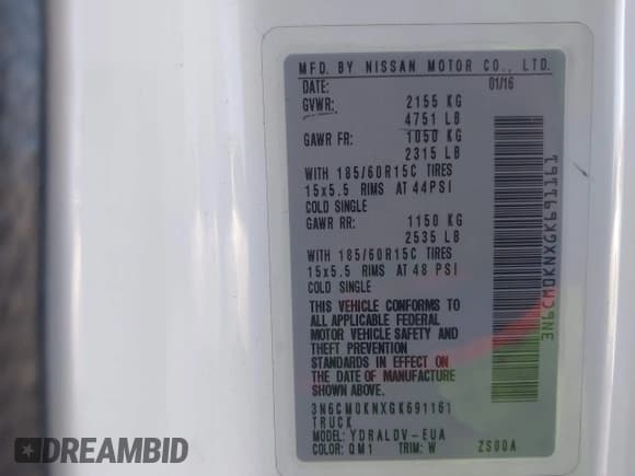 ✅ 2016 Nissan NV200 SV • VIN: 3N6CM0KNXGK691161 • Lot: 43324701. Wystawiony na IAAI z przebiegiem 104 339 mil. Bezpłatny archiwum sprzedaży aukcyjnych z USA i szczegółowy raport historii pojazdu na DreamBid. Zdjęcie 9.