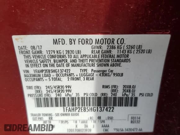 ✅ 2017 Ford Taurus SEL • VIN: 1FAHP2E85HG137422 • Lot: 54485635. Listed on Copart with 112,239 mi. Free auction sales archive from the USA and detailed vehicle history report at DreamBid. Image 12.