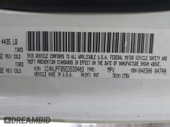 ✅ 2014 Jeep Patriot Latitude • VIN: 1C4NJPFB5ED533403 • Лот: 43738438. Опубликован ранее на IAAI с пробегом 176 057 миль. Бесплатный доступ к архиву аукционных продаж из США и подробный отчёт об истории автомобиля на DreamBid. Изображение 9.