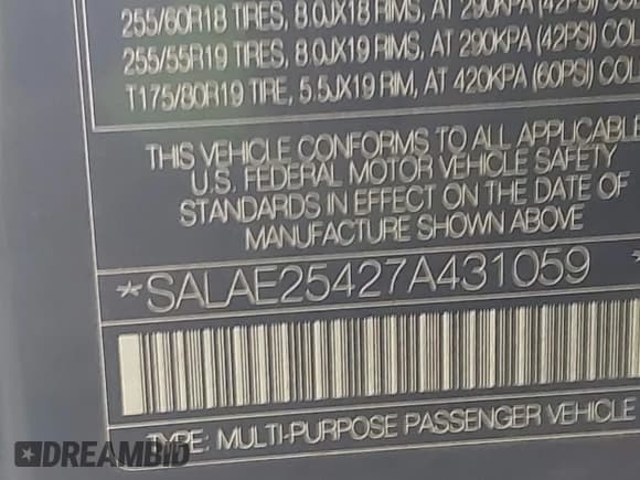 ✅ 2007 Land Rover LR3 SE • VIN: SALAE25427A431059 • Lot: 43799504. Wystawiony na IAAI z przebiegiem 243 183 mil. Bezpłatny archiwum sprzedaży aukcyjnych z USA i szczegółowy raport historii pojazdu na DreamBid. Zdjęcie 9.