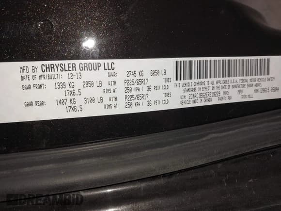 ✅ 2014 Chrysler Town & Country Touring • VIN: 2C4RC1BG2ER219229 • Lot: 43721183. Listed on IAAI with 173,958 mi. Free auction sales archive from the USA and detailed vehicle history report at DreamBid. Image 9.