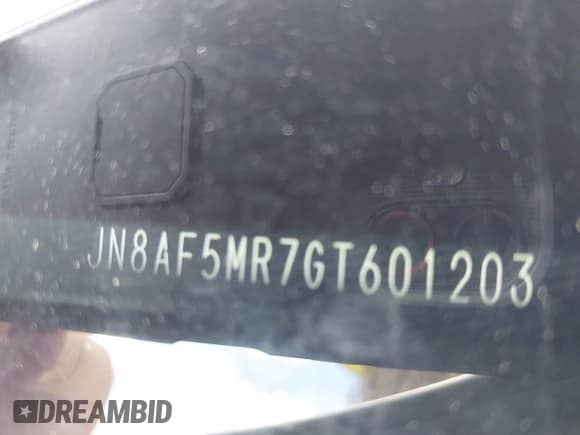 ✅ 2016 Nissan Juke SL • VIN: JN8AF5MR7GT601203 • Lot: 42641801. Listed on IAAI with 172,887 mi. Free auction sales archive from the USA and detailed vehicle history report at DreamBid. Image 9.