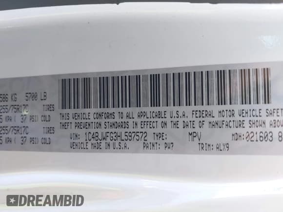 ✅ 2017 Jeep Wrangler Unlimited Rubicon • VIN: 1C4BJWFG3HL597572 • Lot: 40877947. Wystawiony na IAAI z przebiegiem 162 923 mil. Bezpłatny archiwum sprzedaży aukcyjnych z USA i szczegółowy raport historii pojazdu na DreamBid. Zdjęcie 9.