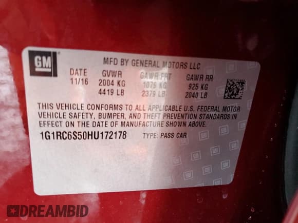 ✅ 2017 Chevrolet Volt LT • VIN: 1G1RC6S50HU172178 • Lot: 41637934. Wystawiony na Copart z przebiegiem 97 837 mil. Bezpłatny archiwum sprzedaży aukcyjnych z USA i szczegółowy raport historii pojazdu na DreamBid. Zdjęcie 13.