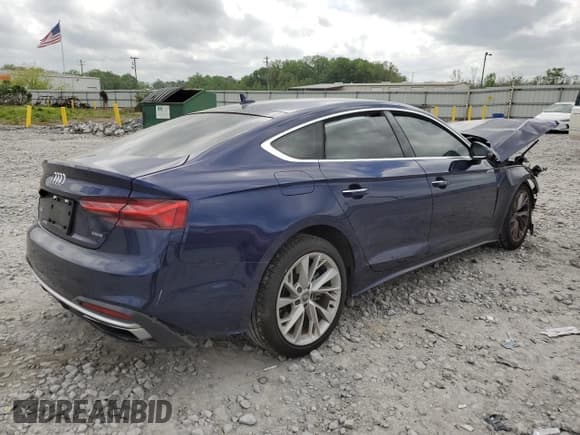 ✅ 2020 Audi A5 Sportback Premium • VIN: WAUANCF53LA005151 • Lot: 52907025. Listed on Copart with Not provided. Free auction sales archive from the USA and detailed vehicle history report at DreamBid. Image 3.
