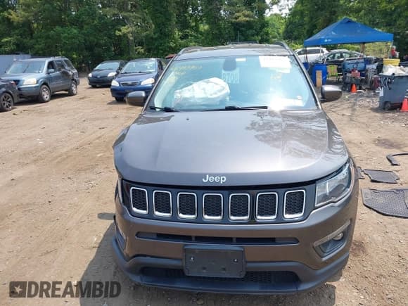 ✅ 2019 Jeep Compass Altitude • VIN: 3C4NJDBB1KT734970 • Lot: 42483357. Listed on IAAI with 59,425 mi. Free auction sales archive from the USA and detailed vehicle history report at DreamBid. Image 12.