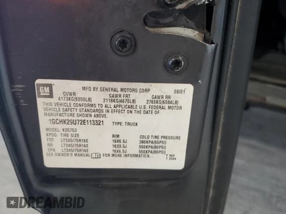 ✅ 2002 Chevrolet Silverado 2500HD LS • VIN: 1GCHK29U72E113321 • Лот: 81735215. Опубликован ранее на Copart с пробегом 346 400 миль. Бесплатный доступ к архиву аукционных продаж из США и подробный отчёт об истории автомобиля на DreamBid. Изображение 12.