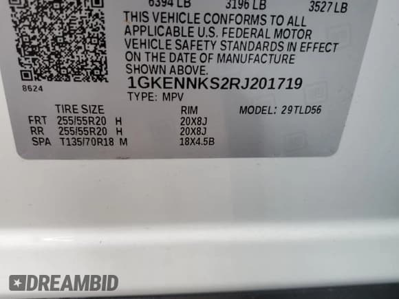 ✅ 2024 GMC Acadia AWD Elevation • VIN: 1GKENNKS2RJ201719 • Лот: 75690714. Опубликован ранее на Copart с пробегом Не указан. Бесплатный доступ к архиву аукционных продаж из США и подробный отчёт об истории автомобиля на DreamBid. Изображение 13.