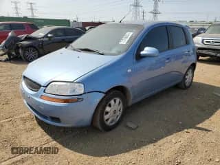 2005 Chevrolet Aveo LT z VIN KL1TG626X5B442803, wystawiony jako Copart lot #70768604 z przebiegiem 94 665 mil mil oraz Szkoda całkowita • Salvage title. Historia ofert i sprzedaży dostępna na DreamBid. Obrazek 1.