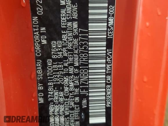 ✅ 2024 Toyota 86 • VIN: JF1ZNBB17R8753717 • Lot: 69826045. Listed on Copart with 11,051 mi. Free auction sales archive from the USA and detailed vehicle history report at DreamBid. Image 13.