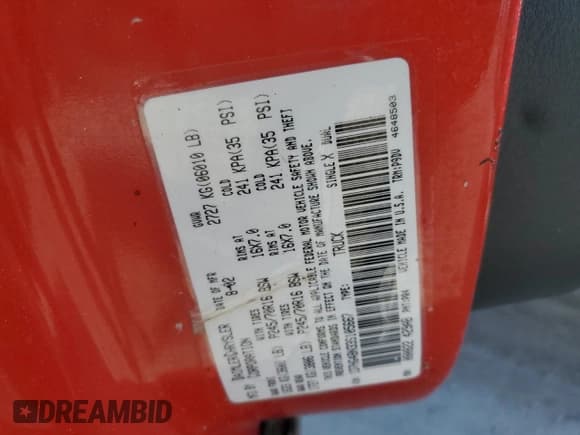 ✅ 2003 Dodge Dakota SLT • VIN: 1D7HG48N33S105667 • Lot: 78003304. Wystawiony na Copart z przebiegiem Nie podano. Bezpłatny archiwum sprzedaży aukcyjnych z USA i szczegółowy raport historii pojazdu na DreamBid. Zdjęcie 13.