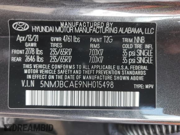 ✅ 2022 Hyundai Tucson SEL • VIN: 5NMJBCAE9NH015498 • Lot: 53535674. Wystawiony na Copart z przebiegiem 21 678 mil. Bezpłatny archiwum sprzedaży aukcyjnych z USA i szczegółowy raport historii pojazdu na DreamBid. Zdjęcie 15.