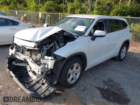 ✅ 2023 Toyota Highlander L • VIN: 5TDKDRAH4PS008096 • Lot: 43677768. Wystawiony na IAAI z przebiegiem 42 382 mil. Bezpłatny archiwum sprzedaży aukcyjnych z USA i szczegółowy raport historii pojazdu na DreamBid. Zdjęcie 2.