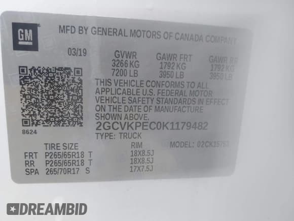 ✅ 2019 Chevrolet Silverado 1500 LT • VIN: 2GCVKPEC0K1179482 • Lot: 43681156. Wystawiony na IAAI z przebiegiem 50 941 mil. Bezpłatny archiwum sprzedaży aukcyjnych z USA i szczegółowy raport historii pojazdu na DreamBid. Zdjęcie 9.