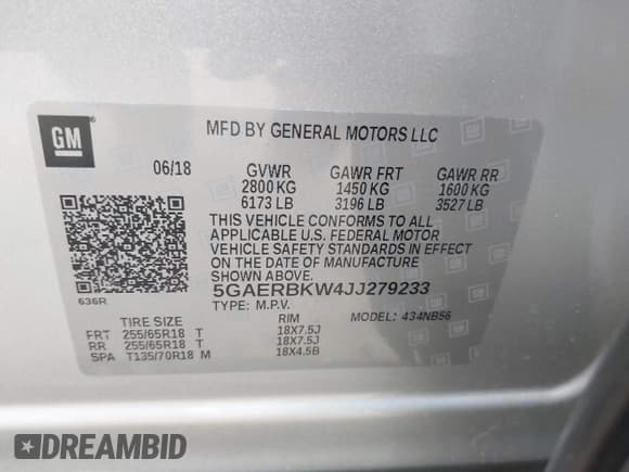 ✅ 2018 Buick Enclave Essence • VIN: 5GAERBKW4JJ279233 • Лот: 43535718. Опубликован ранее на IAAI с пробегом Не указан. Бесплатный доступ к архиву аукционных продаж из США и подробный отчёт об истории автомобиля на DreamBid. Изображение 9.