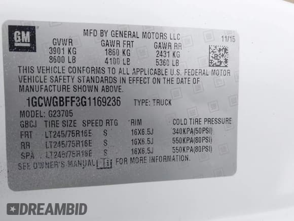 ✅ 2016 Chevrolet Express Cargo • VIN: 1GCWGBFF3G1169236 • Lot: 41176424. Listed on IAAI with Not provided. Free auction sales archive from the USA and detailed vehicle history report at DreamBid. Image 9.