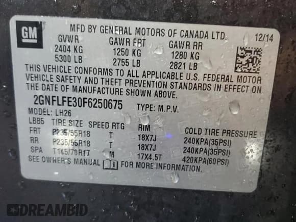 ✅ 2015 Chevrolet Equinox LT • VIN: 2GNFLFE30F6250675 • Лот: 70569325. Опубликован ранее на Copart с пробегом 132 459 миль. Бесплатный доступ к архиву аукционных продаж из США и подробный отчёт об истории автомобиля на DreamBid. Изображение 13.