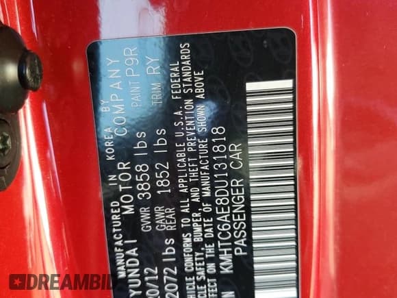 ✅ 2013 Hyundai Veloster Turbo • VIN: KMHTC6AE8DU131818 • Lot: 79379064. Wystawiony na Copart z przebiegiem 122 545 mil. Bezpłatny archiwum sprzedaży aukcyjnych z USA i szczegółowy raport historii pojazdu na DreamBid. Zdjęcie 13.