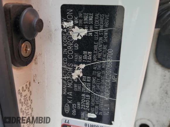 ✅ 2016 Kia Sportage EX • VIN: KNDPCCAC2G7868700 • Lot: 93365125. Wystawiony na Copart z przebiegiem 136 641 mil. Bezpłatny archiwum sprzedaży aukcyjnych z USA i szczegółowy raport historii pojazdu na DreamBid. Zdjęcie 12.