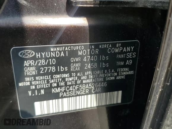 ✅ 2011 Hyundai Azera Limited • VIN: KMHFC4DF5BA526446 • Лот: 80666465. Опубликован ранее на Copart с пробегом 201 338 миль. Бесплатный доступ к архиву аукционных продаж из США и подробный отчёт об истории автомобиля на DreamBid. Изображение 12.