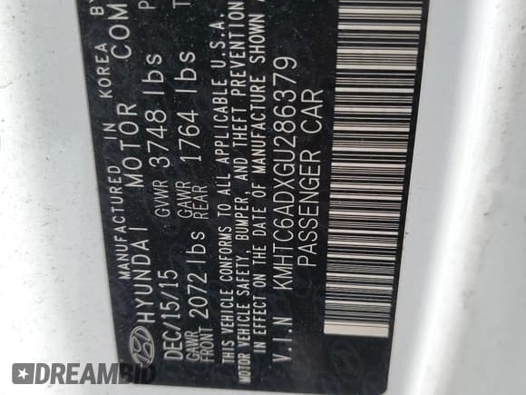 ✅ 2016 Hyundai Veloster • VIN: KMHTC6ADXGU286379 • Lot: 46533735. Wystawiony na Copart z przebiegiem 191 374 mil. Bezpłatny archiwum sprzedaży aukcyjnych z USA i szczegółowy raport historii pojazdu na DreamBid. Zdjęcie 12.