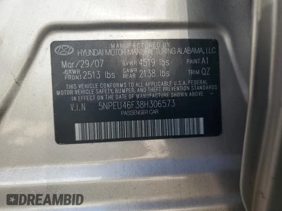 ✅ 2008 Hyundai Sonata SE • VIN: 5NPEU46F38H306573 • Лот: 75543634. Опубликован ранее на Copart с пробегом 138 076 миль. Бесплатный доступ к архиву аукционных продаж из США и подробный отчёт об истории автомобиля на DreamBid. Изображение 12.