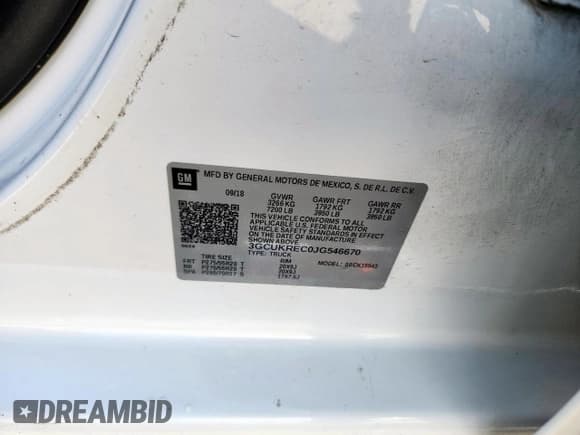 ✅ 2018 Chevrolet Silverado 1500 LT • VIN: 3GCUKREC0JG546670 • Лот: 85489255. Опубликован ранее на Copart с пробегом 143 515 миль. Бесплатный доступ к архиву аукционных продаж из США и подробный отчёт об истории автомобиля на DreamBid. Изображение 13.