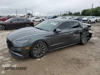 2023 Hyundai Sonata Limited with VIN KMHL34J2XPA284796, listed as a Copart auction lot 70227845 with 35,142 mi miles and Salvage title. Bid and sale history available at DreamBid. Image 1.