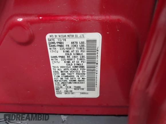 ✅ 2017 Nissan Rogue SL • VIN: JN8AT2MV1HW263561 • Lot: 43322479. Wystawiony na IAAI z przebiegiem 78 624 mil. Bezpłatny archiwum sprzedaży aukcyjnych z USA i szczegółowy raport historii pojazdu na DreamBid. Zdjęcie 9.