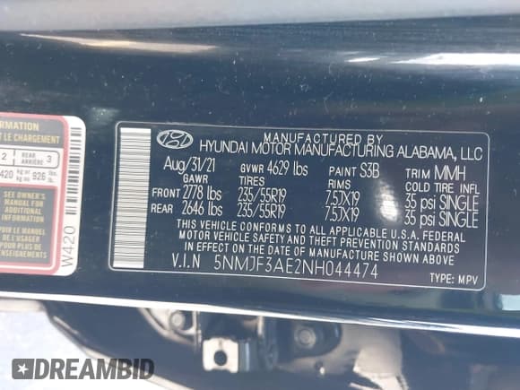 ✅ 2022 Hyundai Tucson SEL • VIN: 5NMJF3AE2NH044474 • Lot: 43467039. Wystawiony na IAAI z przebiegiem 34 861 mil. Bezpłatny archiwum sprzedaży aukcyjnych z USA i szczegółowy raport historii pojazdu na DreamBid. Zdjęcie 9.