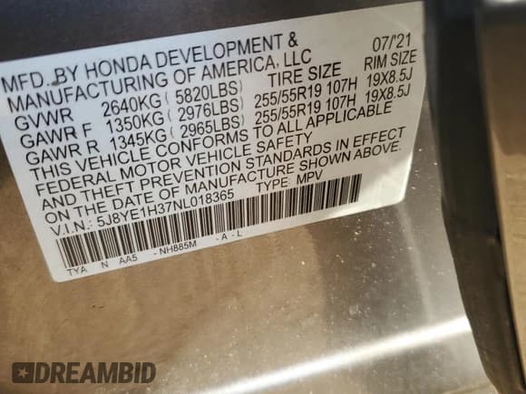 ✅ 2022 Acura MDX • VIN: 5J8YE1H37NL018365 • Lot: 68291625. Wystawiony na Copart z przebiegiem 33 582 mil. Bezpłatny archiwum sprzedaży aukcyjnych z USA i szczegółowy raport historii pojazdu na DreamBid. Zdjęcie 12.