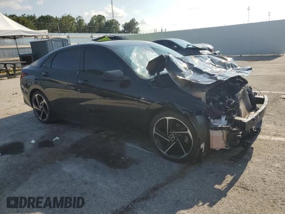 ✅ 2023 Hyundai Elantra N Line • VIN: KMHLR4AFXPU540547 • Lot: 71373055. Listed on Copart with 43,044 mi. Free auction sales archive from the USA and detailed vehicle history report at DreamBid. Image 4.