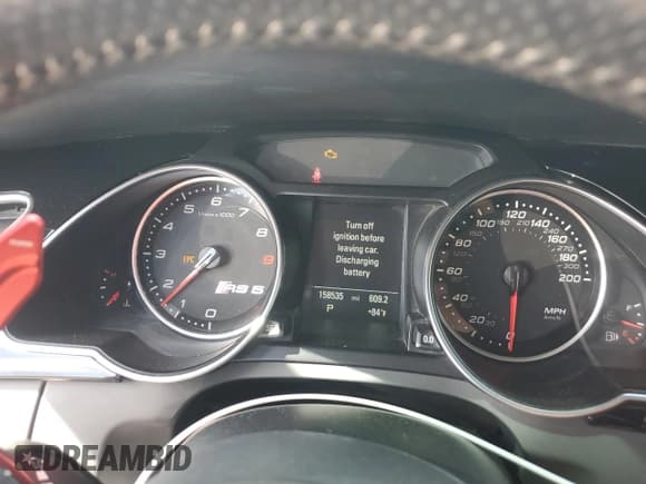 ✅ 2013 Audi RS 5 • VIN: WUAC6AFR4DA902614 • Lot: 57620175. Listed on Copart with 158,535 mi. Free auction sales archive from the USA and detailed vehicle history report at DreamBid. Image 9.