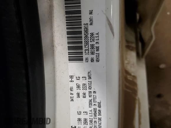 ✅ 2009 Chrysler Sebring Touring • VIN: 1C3LC56B39N506016 • Lot: 89903895. Wystawiony na Copart z przebiegiem 102 851 mil. Bezpłatny archiwum sprzedaży aukcyjnych z USA i szczegółowy raport historii pojazdu na DreamBid. Zdjęcie 12.