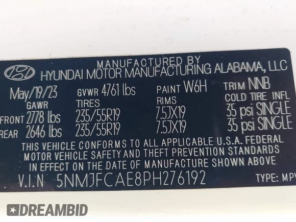 ✅ 2023 Hyundai Tucson SEL • VIN: 5NMJFCAE8PH276192 • Lot: 43122686. Wystawiony na IAAI z przebiegiem 14 009 mil. Bezpłatny archiwum sprzedaży aukcyjnych z USA i szczegółowy raport historii pojazdu na DreamBid. Zdjęcie 9.