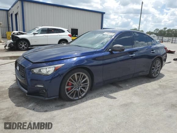 ✅ 2021 Infiniti Q50 Red Sport 400 • VIN: JN1FV7DP2MM850192 • Лот: 67568515. Опубликован ранее на Copart с пробегом 45 558 миль. Бесплатный доступ к архиву аукционных продаж из США и подробный отчёт об истории автомобиля на DreamBid. Изображение 1.