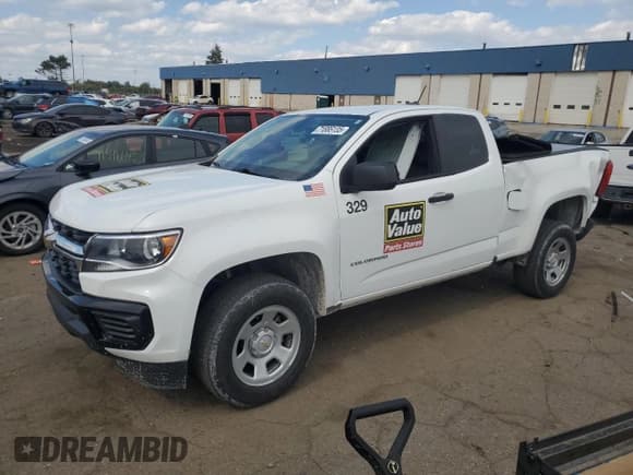 ✅ 2022 Chevrolet Colorado 2WD Work Truck • VIN: 1GCHSBEA4N1266357 • Лот: 71885135. Опубликован ранее на Copart с пробегом 38 214 миль. Бесплатный доступ к архиву аукционных продаж из США и подробный отчёт об истории автомобиля на DreamBid. Изображение 1.