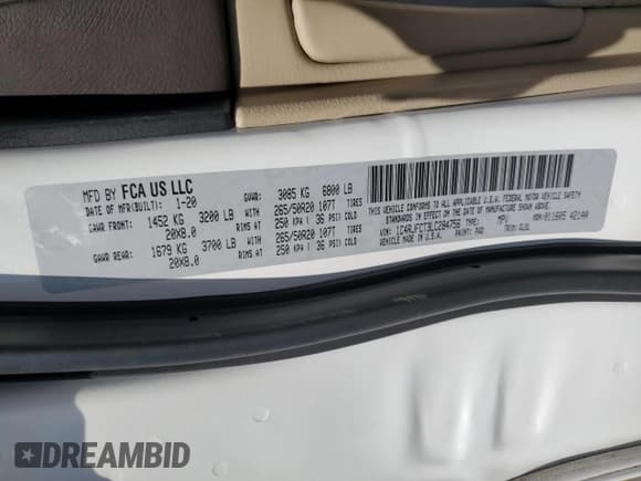 ✅ 2020 Jeep Grand Cherokee High Altitude • VIN: 1C4RJFCT3LC284756 • Лот: 64639475. Опубликован ранее на Copart с пробегом 58 795 миль. Бесплатный доступ к архиву аукционных продаж из США и подробный отчёт об истории автомобиля на DreamBid. Изображение 14.